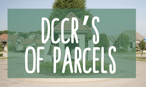 DCCR's of Parcels
